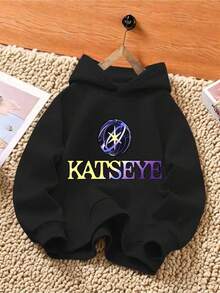 Ms. KATSEYE's Branded Hooded Sweatshirt – Warm And Comfortable Winter Sweater, Casual And Playwear, Machine-Washable Knitwear Suitable For Both Women And Men (Standard Fit) – Soft Cotton Hooded Top, Christmas-Themed Hooded Sweatshirt, Sporty Casual Hooded Sweatshirt – Oversized Casual Hooded Top For Daily Wear - màu đen - Xem 6