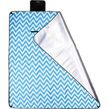 Meteor Camping Blanket And Outdoor Mat - 8 Sizes Fits 1-12 People - Waterproof Soft Fleece Foldable Lightweight - Ideal For Camping Beach Travel Park Festival Decking Yard Picnic And Hiking - Aqua - View 3