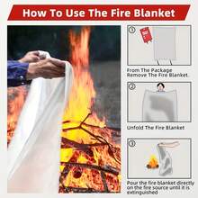 5pcs - Emergency Fire Blanket, Firefighter'S Accessory, Flame Resistant Blanket, Flame Retardant Blanket, Suitable For Home, Kitchen, School, Car, Office, Warehouse Safety Blanket 40"X 40" - Multicolor - View 9