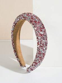 1 Miếng Bọt biển Đệm Cao Vương miện Băng đô cài tóc Với Ngọc Đồ trang trí , Hàn Quốc Phong cách Mũ đội đầu cho thú cưng - Đỏ - Xem 4