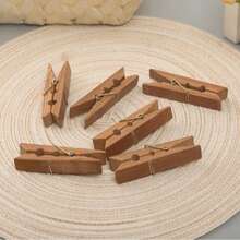 High-Quality Walnut Wood And Bamboo Clothespins. Windproof Clothespins. Suitable For Drying Clothes And Socks. Also Suitable For Jewelry. - Multicolor - View 2