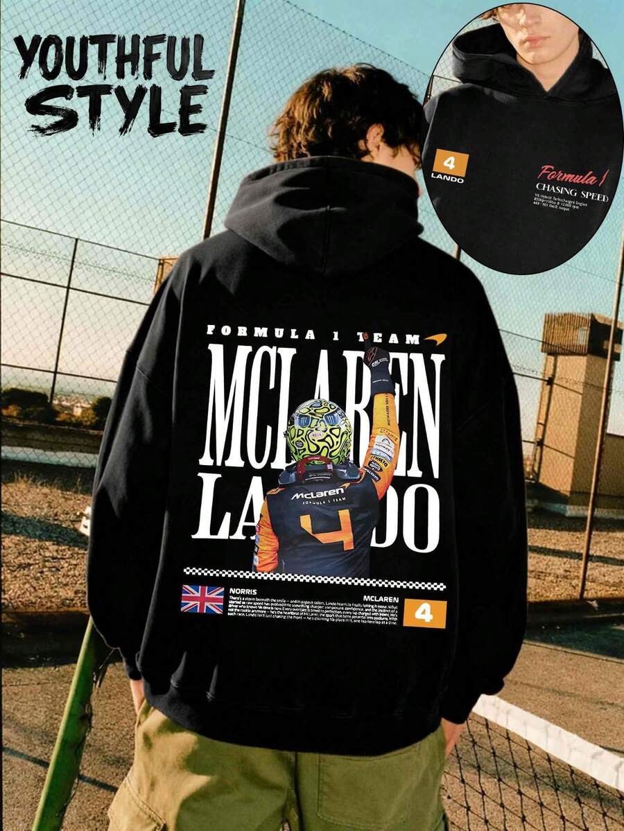 Hoodie, Vintage F1 Racing Sweatshirt, Retro  Graphic Hoodie, Gift For  Fans - màu đen - Xem 1