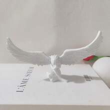 تمثال راتنجي ملاك قديم - تصميم فريد ورقيق للاحتضان، مناسب لديكور غرفة النوم والصالة والمكتب والخارج، قطعة نحت غربية زخرفية - تمثال الملاك - مشاهدة 1