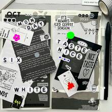 126 Pcs Alphabet Letter Stickers, Self Adhesive Round Letter Labels Decal For Scrapbooking Crafting DIY Crafts Journal Notebook, Sign, Notebook, Collage Album - Black and White - View 5