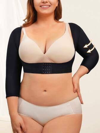 Classic U-Shaped Bust Support Plus Size Shaping Top, Adjustable High Compression Arm Shaping Clothing 0XL-4XL