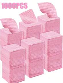 2000/1000/200pcs Nail Cleaning Wipes - Professional Lint-Free Nail Polish Remover Pads, UV Gel Cleansing Tissues, Unscented Manicure Prep And Finishing Cleaning Tool (Heart Shape) Nails Nails Supplies Nail Stuff - Pink - View 25
