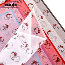 SANRIO 1张/10张/20张 Holly Kitty 魔边哑光纸,小猫花卉包装纸,猫头花卉防水包装材料,适用于情人节、生日、返校季、母亲节、派对、礼物、聚会、花束包装、礼品包装、家居装饰、派对装饰、婚礼、玫瑰、鲜花、墙面装饰、花束、房间装饰、春季装饰 - 彩色 - 查看 8