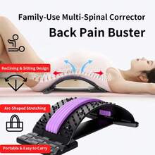 1pc Back Stretcher Multi-Level Adjustable Massager Waist Neck Fitness Lumbar Cervical Spine Cervical Spine Support Massager Tools