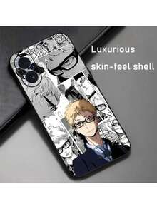 Étui de téléphone Tsukishima Kei Haikyu Anime compatible avec Coque 17 Pro, Coque 17 Pro Max, Coque 17, Coque 16 Pro - Noir 2 - Voir 7