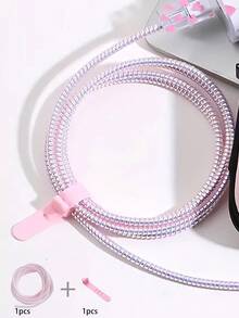 1件1.4米激光保护绳，手机充电线数据线带数据线保护套线缆保护器，充电器配件，手机配件 - 彩色 - 查看 37