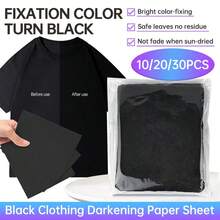 10pcs Black Clothing Dye Sheets, Black Fabric Dye Patches, Clothing Repair Paper, Faded Garment Deepening Sheets, Portable Travel Pack For Home & Commercial Use