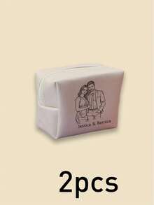 定制化妆包，女士个性化照片化妆包，化妆包，定制姓名旅行化妆包，可定制照片洗漱包，化妆品收纳包，送她的礼物，大/中/小号，生日礼物，收纳包，带拉链化妆包，闺蜜礼物，情人节礼物，婚礼礼物，周年纪念礼物 - 風格B - 查看 10