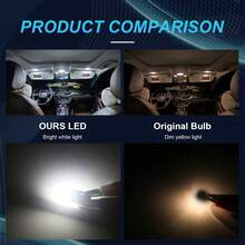 10pcs T10 C5W LED Bulbs, Signal Lights, 194/168 LED Bulbs, Suitable For Car Instrument Panel, Roof Reading Lights, License Plate Lights And Parking Lights, 12V, Car Indicator Light Bulbs, LED Car Lights, Automotive LED Bulbs - 10pcs - View 6