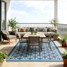 1 pieza Alfombra para exteriores apta para patio, caravana, camping, de 5x8 pies, impermeable y reversible, estera de plástico tejido, resistente a los rayos UV, alfombra para interior y exterior para patio, estilo bohemio para balcón y picnic