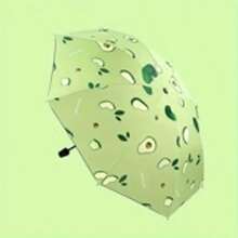 Cute Avocado Pattern Folding Umbrella - UV Protection Rainproof Manual Umbrella, 8 Ribs Fresh Fruit Design Umbrella - Iron Frame, Manual Open And Close, Foldable, Textile Umbrella Canopy, Plastic Handle,Spring Summer Picks,Brides Maid Gifts,Room,Bedroom Decor,Beach,Travel,For Men,For Women,Vacation,Women's Day,Travel Essentials,Wedding Favours,Y2k,Bedroom,Car Accessories Women,Kitchen Decor - Multicolor - View 2