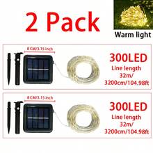 2 Packs, Warm Light 50LED*2/100LED*2 /200LED*2 /300LED*2 Fairy String Lights, Suitable For Use With Patio, Outdoor Party, Wedding, Christmas. - Warm Light - View 11