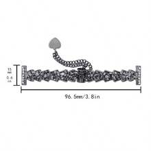 1pc Women's Wisdom Smartwatch Band, Compatible With Apple Watch Series 5/6/7/8/SE, Stainless Steel Strap, Suitable For Holidays And Birthday Gifts To Add Brilliance - Multicolor - View 7