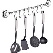 No-Drilling/Suction Cup Kitchen Paper Roll Holder - Vaccum System - Stainless Steel Never Rust - For Bathroom & Kitchen - No.4 Towel/Utensil Rack Hook - View 1