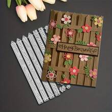 1pc Floral Pattern Metal Cutting Die, For Scrapbooking, Card Making, DIY Crafts - Silver - View 9