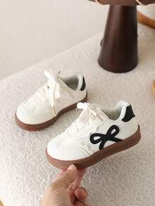 1双儿童鞋，新款春秋季女童运动鞋，男童休闲运动鞋，透气软底防滑跑步鞋 - 米色 - 查看 2