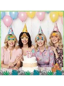 6pcs Cute Capybara Theme Party Photo Props Glasses Puffer Theme Mask Party Supplies Decoration,Paper Material, Perfect For Party Decoration Gifts, Perfect For Birthdays, Parties, Gatherings, And Holidays,Ideal Birthday Gift, Party Gift, Holiday Gift - Multicolor - View 3