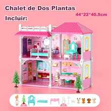 Casa De Muñecas, Juego De De Princesa De Simulación, Juego De Castillo, Casa De Muñecas Semiabierta De Gran Tamaño con Muebles… (con luz) - Con luz - Ver 9