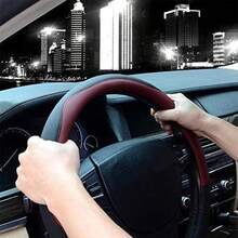 通用型超细纤维皮革汽车方向盘套 38厘米/15英寸，透气防滑无异味，带防滑内衬，夏季款 - 均碼 - 查看 5