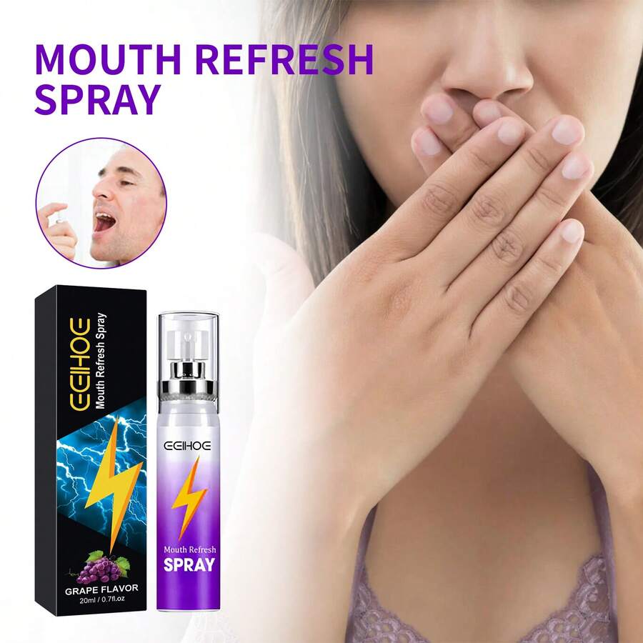Spray oral fresco para limpiar el olor oral, aliento fresco y fragancia spray portátil - Morado - Ver 1