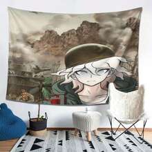 Komaeda Nagito Abstract Art Personality Pattern Tapestry - Polyester Blanket, Bedroom And Living Room Wall Hanging Decor, Stylish Party Accessory, Holiday, Activity Emblem - 1PC - Xem 3