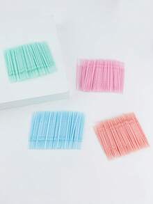 RANCAI 200支双头牙签，彩色塑料牙签，带牙签盒，适用于家庭、餐厅和酒店 - 彩色 - 查看 9