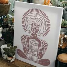 Portrait Of Egyptian Women Stencil Reusable 11.7*8.3 Inches For Painting With Paint Brush Drawing Templates For Crafts Wall Art Furniture Canvas