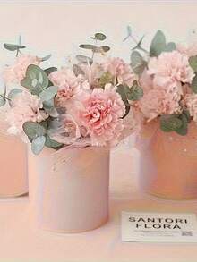 1 Stück Blumenstrauß Verpackungsbox, rundes Blumenkorb Design, kreative DIY Geschenkbox für Neujahr, Valentinstag, Blumenladen, Party Geschenke, tragbar und geeignet für Blumenaufbewahrung - Verschiedenfarbig - Übersicht 2