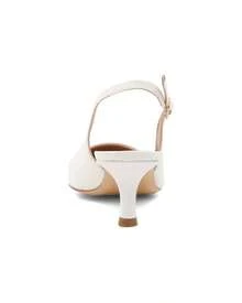 Bruno Magli Palerma Leather Sling Back - trắng - Xem 3