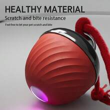 1pc Interactive Smart Dog Ball Toy, Durable Exercise Ball, USB Rechargeable, Tail Rope Movable Ball With Light & Barking Sound, Indoor Pet Rolling Game, Suitable For Medium & Small Dogs, Relieve Boredom & Stimulate Chewing Interest - Multicolor - View 11