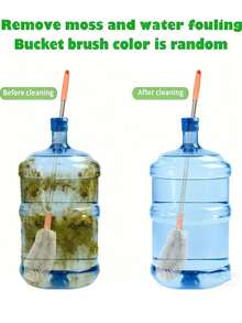 2 Stücke/Set Edelstahl Eimer Bürste + Haken - Haushalt Langstiel Eimer Bürste, Kunststoff Eimer Reinigungsbürste, 360 Grad Winkelfreie Reinigung, geeignet für Wasserhahn und Trinkwasserwartung und -reinigung, Reinigungsbürste Scheuern, Edelstahl Langstiel Reinigungsbürste, Haushalt Eimer Reinigungsbürste, Bürstenkopf kann gebogen, ersetzt und abgenommen werden - Verschiedenfarbig - Übersicht 2