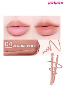 Peripera Chì kẻ môi K-Beauty PUFFY PLUMPING DEW, có đầu cọ silicon, màu nude, kẻ viền môi dạng kem mềm mượt, lớp nền lì, lâu trôi, trang điểm Hàn Quốc, trang điểm hàng ngày - #04 Màu be hạnh nhân - Xem 3