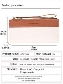 New Women's Long Wallet Women's Zipper Wallet With Wrist Strap Clutch Wallet Coin Purse Handbag Fashion Casual Large Capacity Multi-Function Handheld Wallet Card Holder Convenient To Carry For Women Money Wallet Purse Wallet - Multicolor - View 11