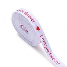 5yards/Roll 9mm Valentine's Day Love Printed Ribbon Wedding Tanabata Gift Wrap Rope Valentine's Day Red Jacquard Ribbon DIY Handmade Ribbon - Multicolor - View 10