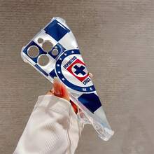 Diseño de la bandera de México de Cruz Azul. Esta elegante funda es compatible con los modelos de  16, 15, 14 Pro Max, 13, 12, 11, XR y XS Plus. Fabricada en silicona TPU, ofrece protección contra golpes y caídas, además de una sensación superior. Es un regalo ideal para familiares, amigos y seres queridos, y una opción perfecta para Navidad.funda de ,  funda de  16, Navidad,  fundas de , funda de  15,  17 Pro Max - transparente - Ver 6