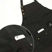 1pc Apron, Household Waterproof And Oil-Proof Apron, Adjustable Bib Apron, Kitchen Cooking Aprons - متعدد الألوان - مشاهدة 9
