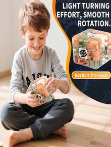 3D Maze Cube Beaded Puzzle Toy, An Intellectual Puzzle Game That Can Improve Children's Spatial Awareness, Problem-Solving Skills, Focus And Critical Thinking, Suitable For Children 3+ Years Old. It Is Both A Stress-Relief Activity Gift For Birthday Parties And A Cognitive Development Game. With Interlocking Design, Sturdy Structure, And Made Of High-Quality Plastic, It Is A Fun Interactive New Year/Birthday Gift For Kids. - Multicolor - View 2