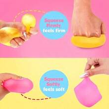 3pcs/Set Adult Stress Relief Squeeze Toys, Sensory Toys To Help You Fully Relax. This Ice Cube Shaped Stress Relief Toy Can Help You Alleviate Stress When Feeling Tense, Bored Or Excited. The Toys Are Filled With Pink, Purple And Blue Inside, Making It An Excellent Gift For Birthdays Or Christmas. - Multicolor - View 8
