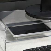 Monitor Stand With Keyboard Compartment, Transparent, For Monitors Up To 24 Inches, 2 Tiers, Acrylic, 50.8 X 19 X 12 Cm - Transparent - View 4
