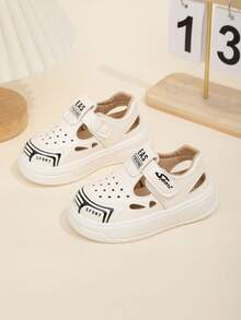 A Pair Of Unisex Summer Mesh Shoes For Children, Boys' Sports Sandals, Girls' Breathable Baby Sandals, Baby Walking Shoes Suitable For Summer - White - View 2