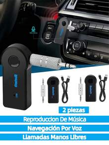 Receptor Bluetooth 5.0 para automóvil con conector AUX de 3.5 mm, transmisor de música de audio estéreo inalámbrico con micrófono para altavoces del automóvil, adaptador inalámbrico para Pascua - 2 piezas - Ver 13