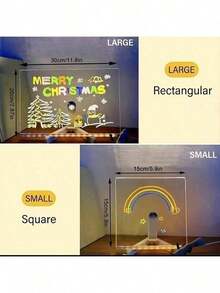 Acrylic LED Illuminated Whiteboard With Stand, Can Be Used As Luminous Memo, LED Message Board, Whiteboard, Comes With 7 Color Markers, Suitable For Office, School And Home - Multicolor - View 6
