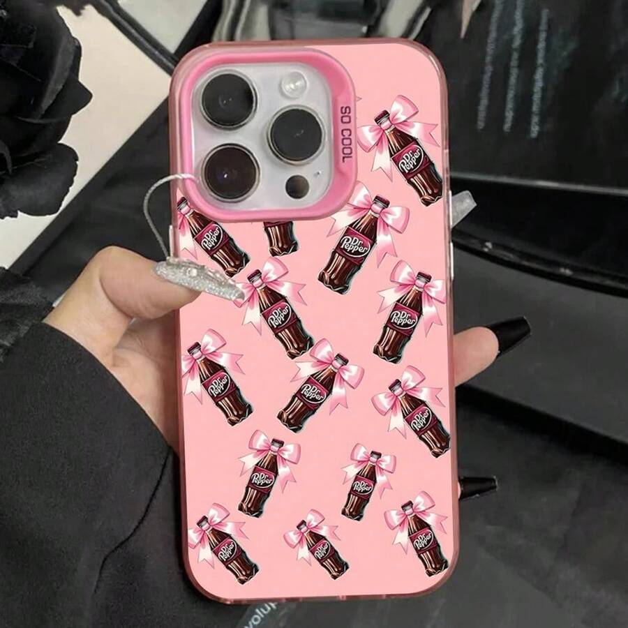 Fshion Dr-P-Peppers Drink Phone Case For IPhone 16,15,14,13,12,11,Pro,Max,Plus,Mini,XS,SE Anti Fall Pink Matte Hard Bumper.Christmas Accessories. - z7 - 查看 1