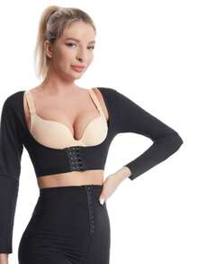 Áo liền thân dài tay dành cho nữ, có thể điều chỉnh độ nâng ngực, ôm sát, co giãn mềm mại, không đường may, kiểu dáng thon gọn mùa xuân 2026, giúp chỉnh tư thế và nén cánh tay, áo khoác ngoài vô hình phù hợp mọi mùa, thoải mái cho đi làm, đi dự tiệc và mặc thường ngày, giao hàng nhanh. - Cà phê nâu - Xem 8