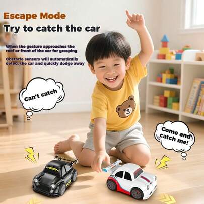 A Set Of Intelligent Sensing And Intelligent Following Car, A Technologically Advanced Educational Toy Car/Remote Control Drift Car With Dual Modes/RC Mini Remote Control Car Toy/Three Modes, USB Charging | Indoor/Outdoor Play | The Best Gift For Boys And Girls For Birthdays, Christmas, Halloween, Thanksgiving.