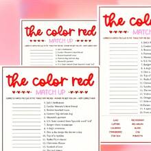 10pcs Red Valentine's Day Games, Valentine's Day, Fun Valentine's Day Games, Party Games, Valentine's Day Classroom Fun, Paint Me Red - Multicolor - View 5